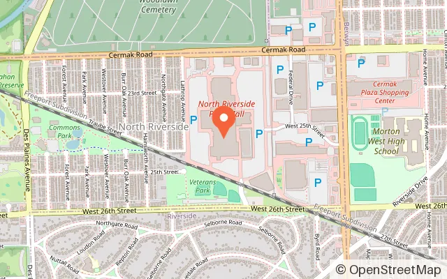 Map showing Kids Empire in Riverside, IL