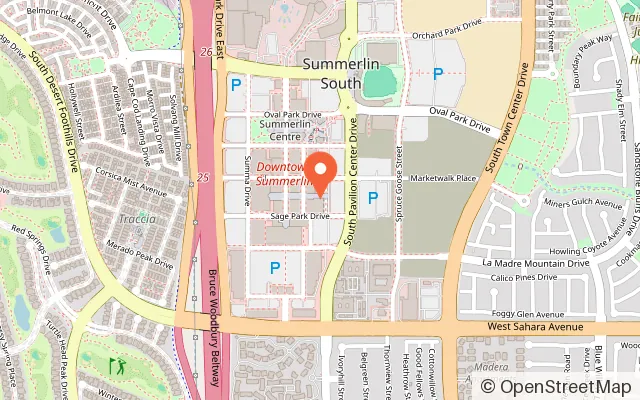 Map showing Dave & Buster's Las Vegas - Summerlin in Las Vegas, NV