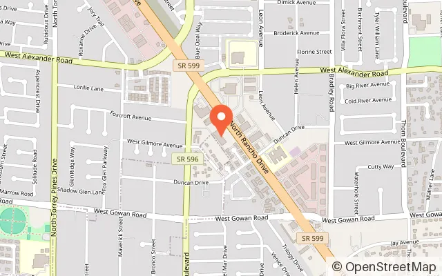 Map showing Crystal Palace Skating Center in Las Vegas, NV