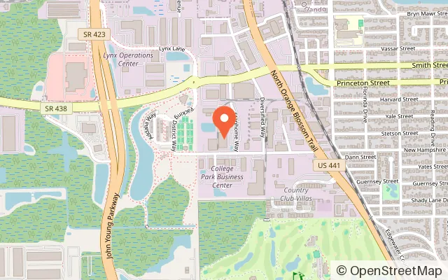 Map showing High Point Climbing And Fitness - Orlando in Orlando, FL
