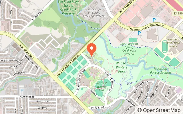 Map showing Hawaiian Waters Garland in Garland, TX