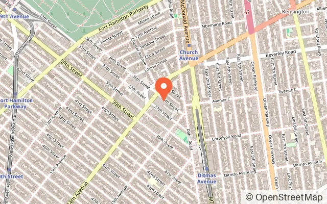 Map showing Hoopla! in Brooklyn, NY