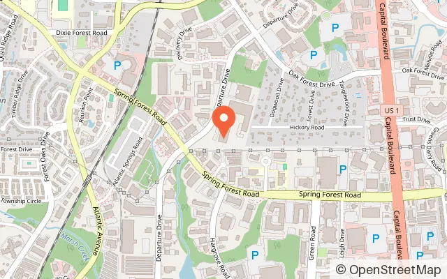 Map showing DEFY Raleigh in Raleigh, NC