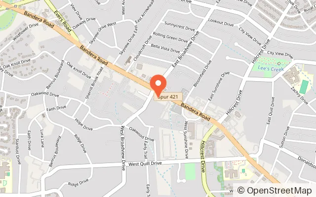 Map showing Cosmic Claw-Machine Arcade in San Antonio, TX