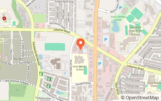 Map showing Strikz Entertainment in Frisco, TX