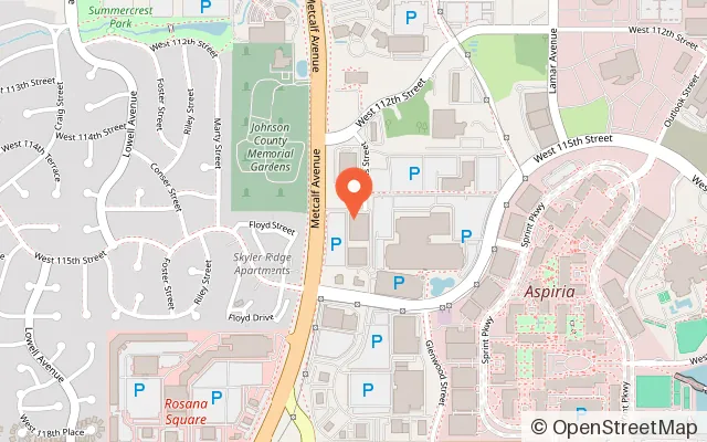 Map showing Slick City Action Park in Overland Park, KS