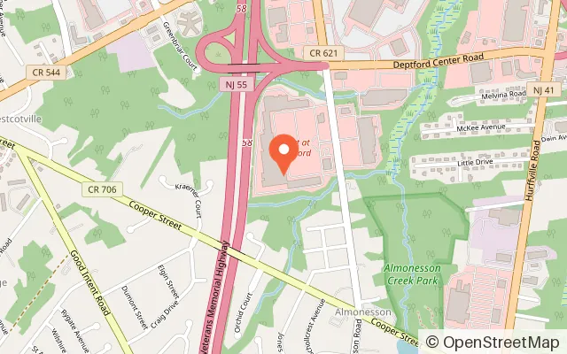 Map showing Launch Family Entertainment Deptford in Deptford, NJ