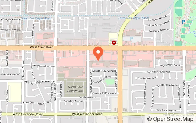 Map showing Uptown Jungle Fun Park in North Las Vegas, NV