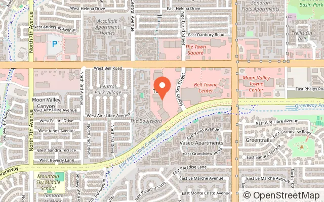 Map showing Ninja Kidz Action Park - Phoenix in Phoenix, AZ