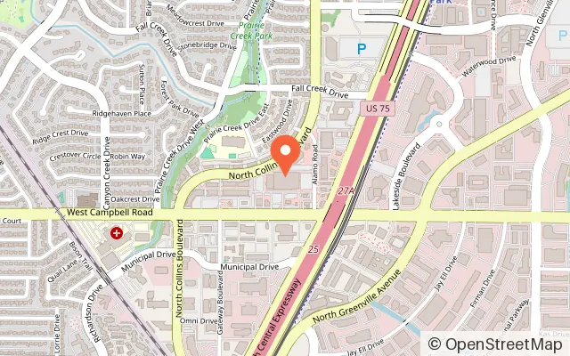 Map showing Altitude Trampoline Park in Richardson in Richardson, TX