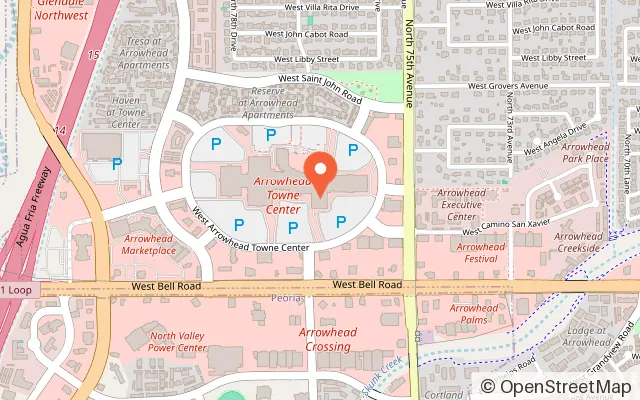 Map showing Round1 Bowling & Arcade - Glendale in Glendale, AZ