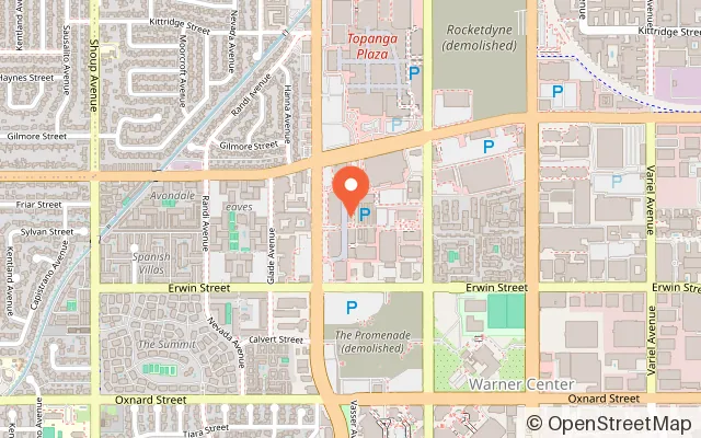 Map showing Sandbox VR in Woodland Hills, CA