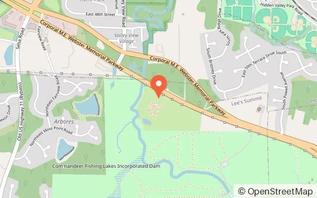 Map showing Golf Ranch Lee's Summit in Lee's Summit, MO