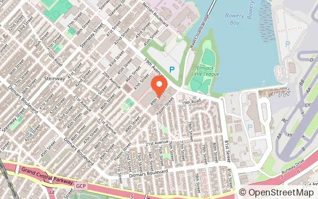 Map showing Bowl 360 Astoria in Astoria, NY