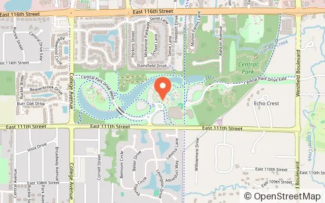 Map showing The Waterpark in Carmel, IN