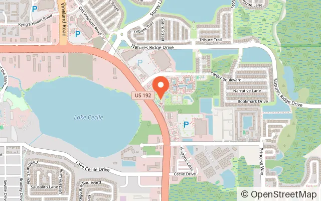 Map showing Congo River Golf in Kissimmee, FL