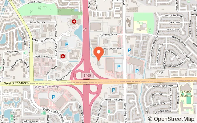 Map showing Skateland in Indianapolis, IN