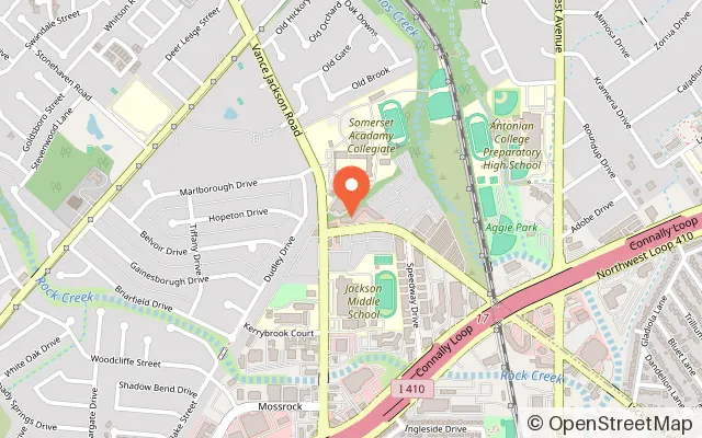 Map showing Tiny Town Playland in San Antonio, TX
