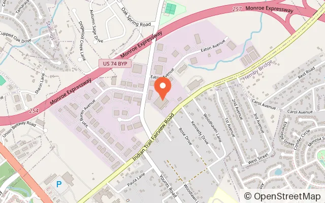 Map showing Extreme Ice Center in Indian Trail, NC