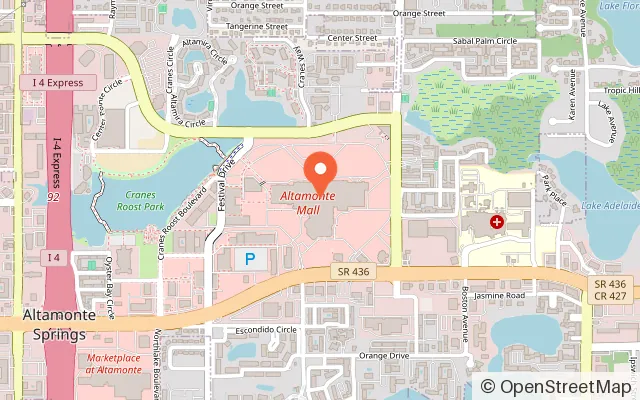 Map showing Animal World Rides in Altamonte Springs, FL