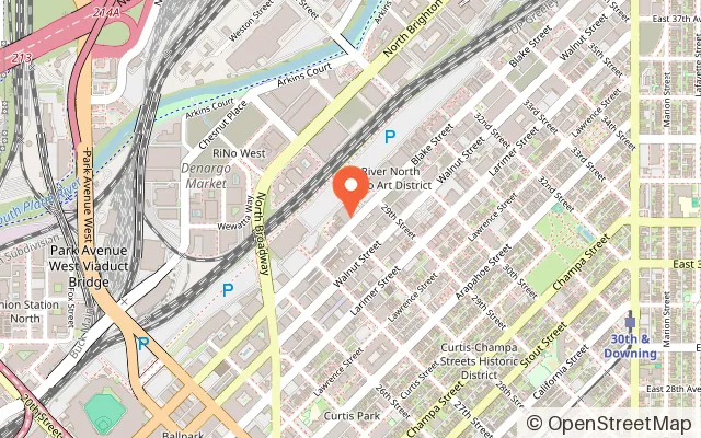 Map showing Puttshack - Denver in Denver, CO