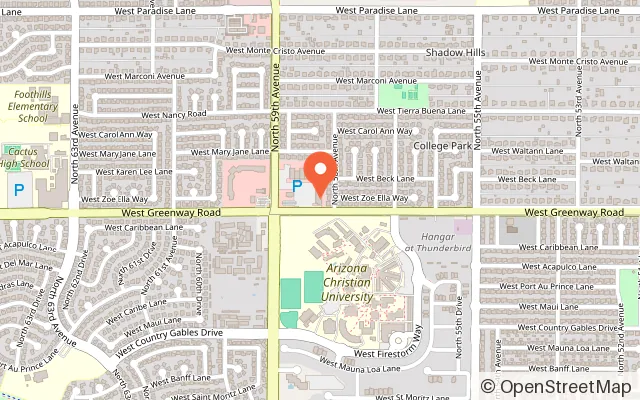 Map showing Claw Party Arcade in Glendale, AZ