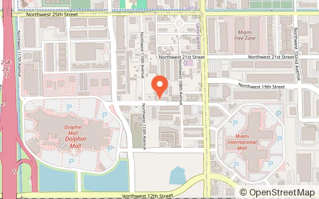 Map showing Divermansion Doral in Doral, FL