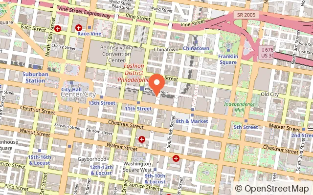 Map showing Round1 Bowling & Arcade - Philadelphia in Philadelphia, PA