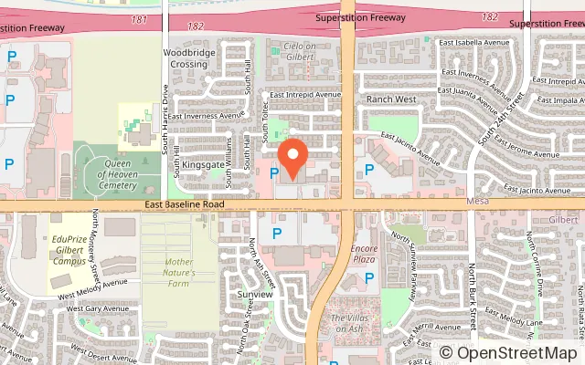 Map showing Jake's Unlimited in Mesa, AZ