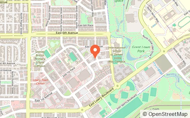 Map showing Play Street Museum - Lowry in Denver, CO