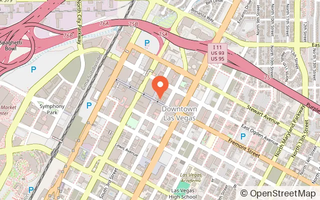 Map showing In The Game Fremont Street in Las Vegas, NV
