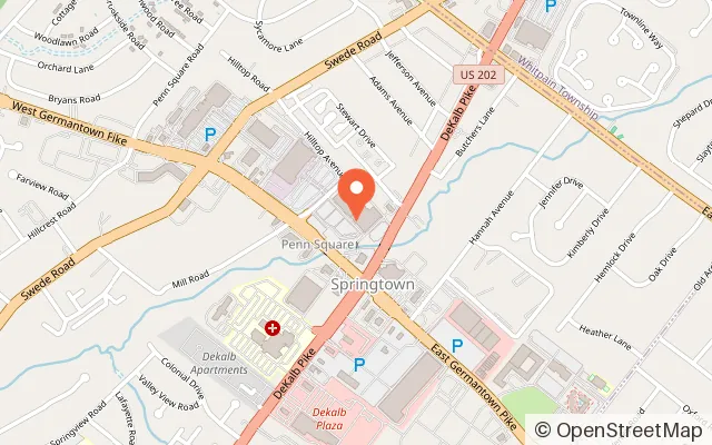 Map showing Monster Mini Golf East Norriton in Norristown, PA
