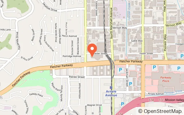Map showing Boardwalk in El Cajon, CA