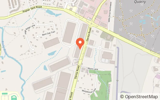 Map showing K1 Speed Concord in Concord, NC