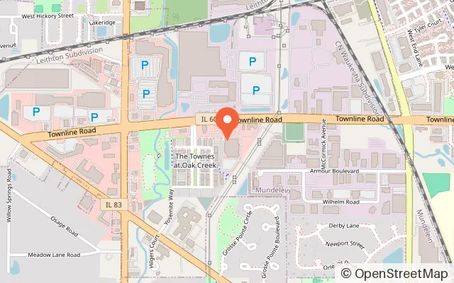 Map showing Ninja Kidz Action Park (Previously XFactor) in Mundelein, IL