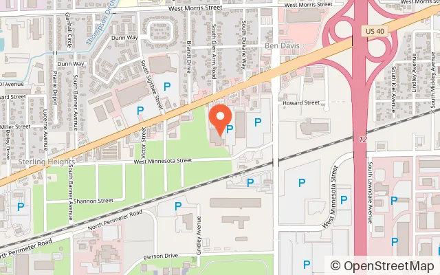 Map showing Roller City Indy in Indianapolis, IN