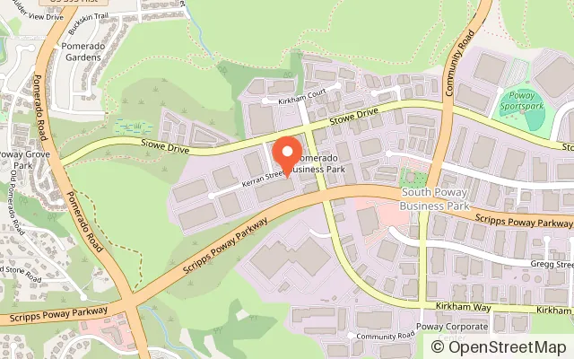 Map showing The Rinks - Poway ICE in Poway, CA