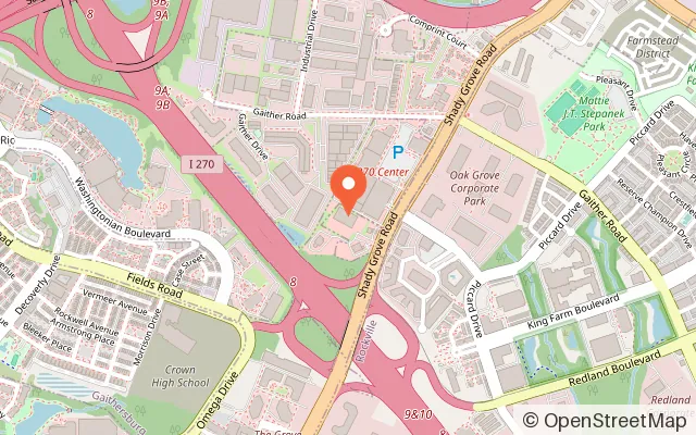 Map showing Lucky Strike Rockville in Gaithersburg, MD