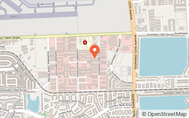 Map showing The Edge Rock Gym - Rock Climbing and Fitness in Miami, FL