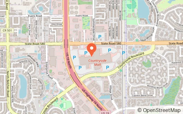 Map showing Launch Family Entertainment Clearwater in Clearwater, FL