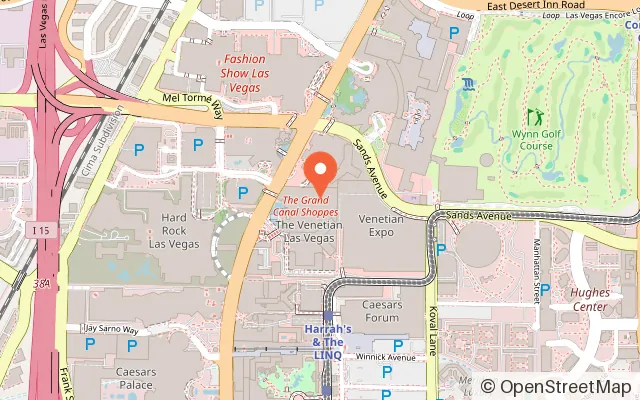 Map showing Sandbox VR in Las Vegas, NV