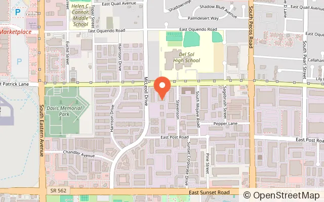 Map showing Nevada Climbing Center in Las Vegas, NV