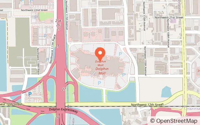 Map showing Bowlero Doral in Miami, FL