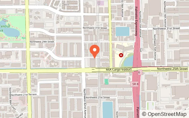 Map showing Launch Family Entertainment Doral in Doral, FL