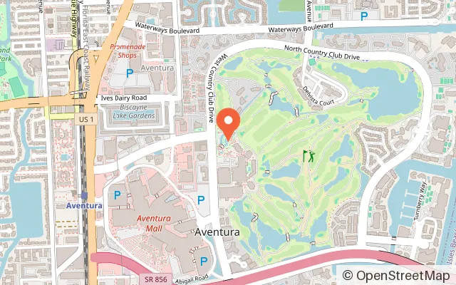 Map showing Tidal Cove in Aventura, FL