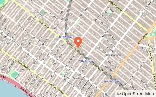 Map showing Max Funland in Brooklyn, NY