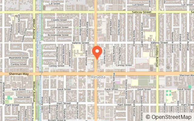 Map showing Fantasy World Indoor Playground in Reseda, CA