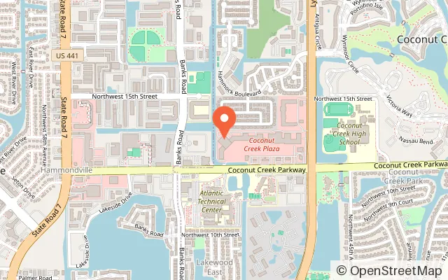 Map showing Off The Wall Coconut Creek in Coconut Creek, FL
