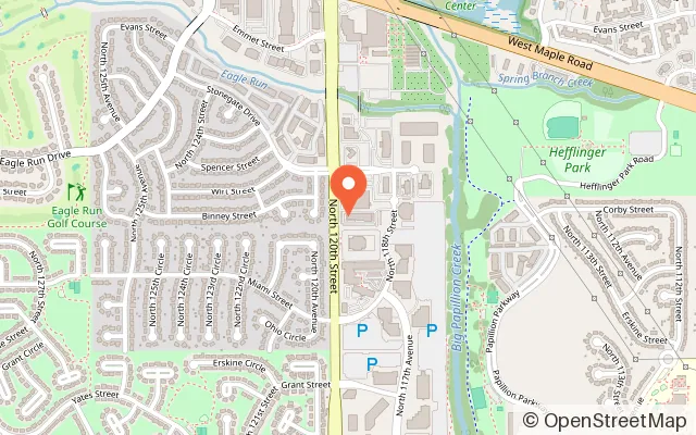 Map showing Kids Cave Play Cafe in Omaha, NE