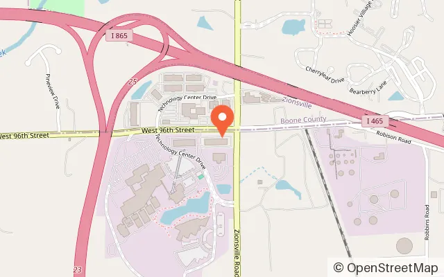 Map showing The Busy Bee Play Cafe in Indianapolis, IN